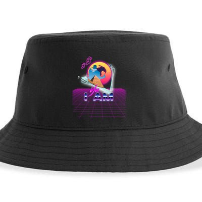 Funny Aesthetic Retro Vaporwave Synthwave Avdol Yes I Am Meme Quote Sustainable Bucket Hat