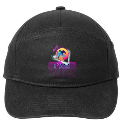 Funny Aesthetic Retro Vaporwave Synthwave Avdol Yes I Am Meme Quote 7-Panel Snapback Hat