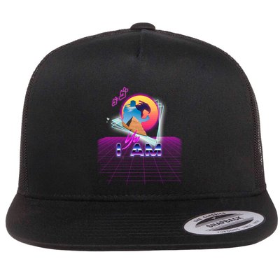 Funny Aesthetic Retro Vaporwave Synthwave Avdol Yes I Am Meme Quote Flatbill Hat