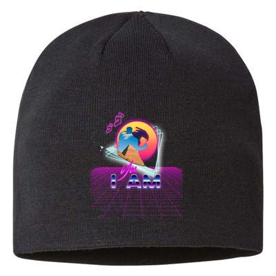 Funny Aesthetic Retro Vaporwave Synthwave Avdol Yes I Am Meme Quote Sustainable Beanie