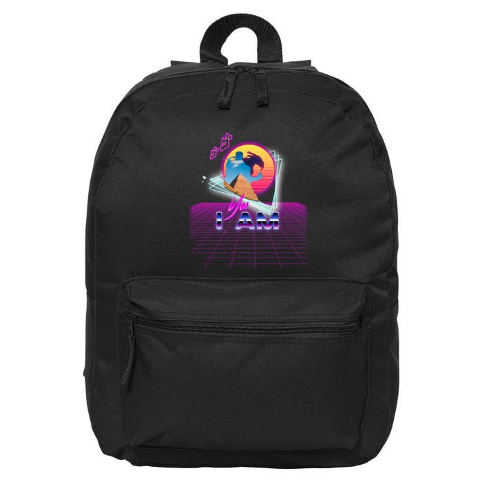 Funny Aesthetic Retro Vaporwave Synthwave Avdol Yes I Am Meme Quote 16 in Basic Backpack