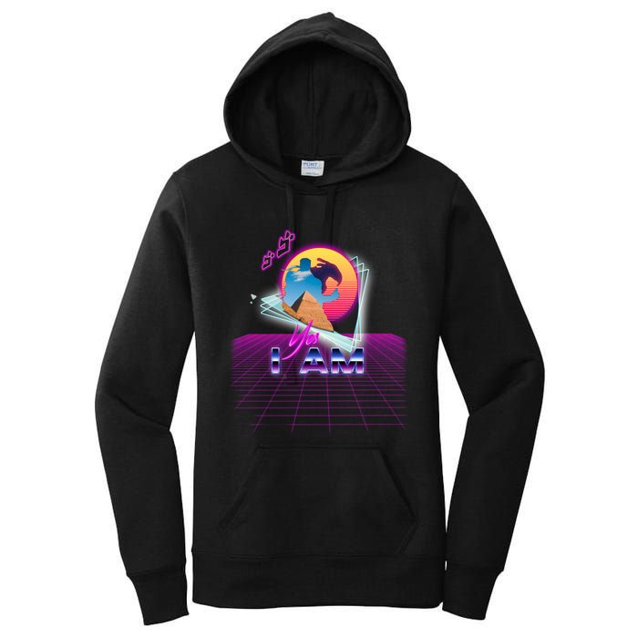 Funny Aesthetic Retro Vaporwave Synthwave Avdol Yes I Am Meme Quote Women's Pullover Hoodie