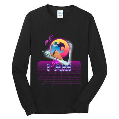 Funny Aesthetic Retro Vaporwave Synthwave Avdol Yes I Am Meme Quote Tall Long Sleeve T-Shirt