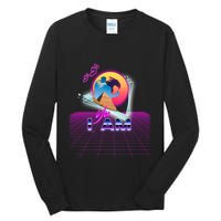 Funny Aesthetic Retro Vaporwave Synthwave Avdol Yes I Am Meme Quote Tall Long Sleeve T-Shirt