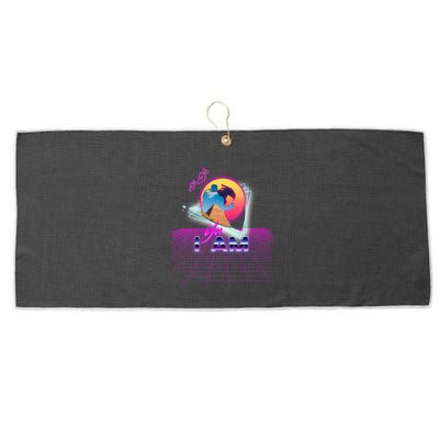 Funny Aesthetic Retro Vaporwave Synthwave Avdol Yes I Am Meme Quote Large Microfiber Waffle Golf Towel