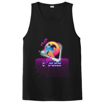 Funny Aesthetic Retro Vaporwave Synthwave Avdol Yes I Am Meme Quote PosiCharge Competitor Tank