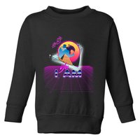 Funny Aesthetic Retro Vaporwave Synthwave Avdol Yes I Am Meme Quote Toddler Sweatshirt