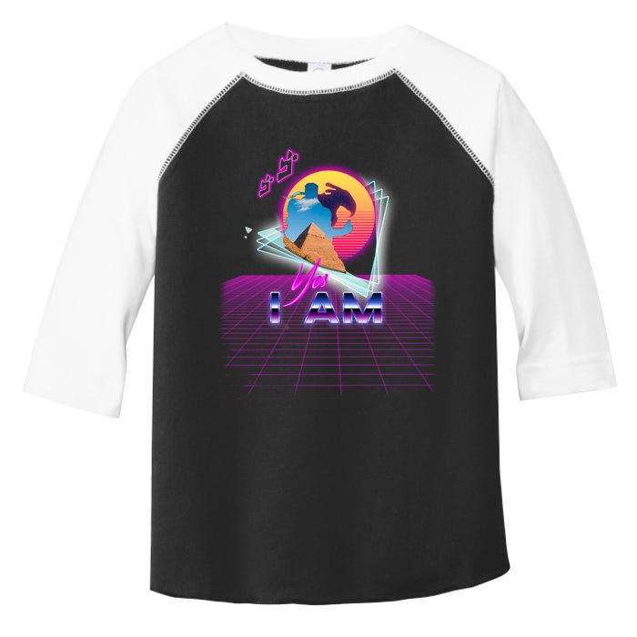 Funny Aesthetic Retro Vaporwave Synthwave Avdol Yes I Am Meme Quote Toddler Fine Jersey T-Shirt