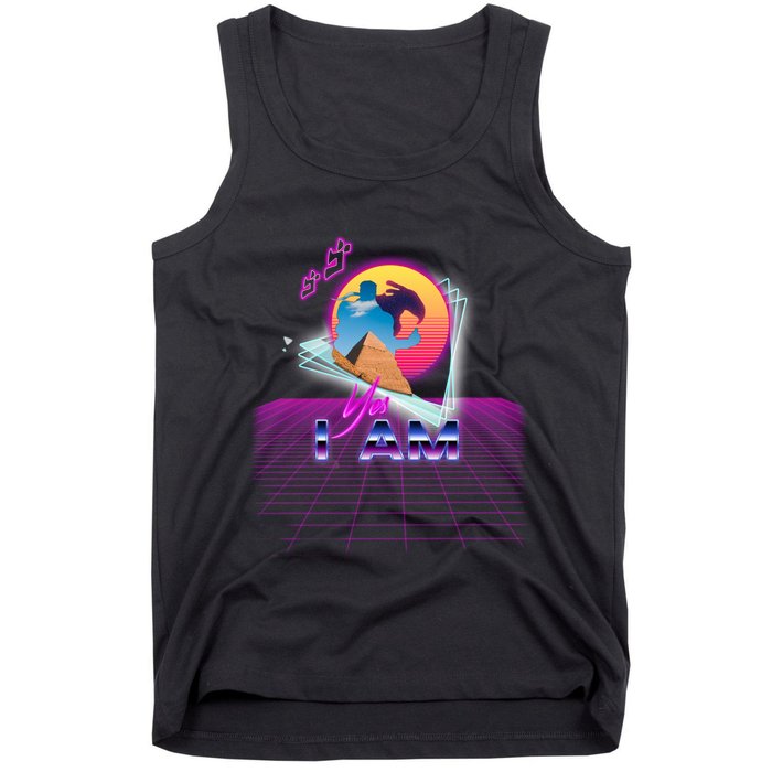 Funny Aesthetic Retro Vaporwave Synthwave Avdol Yes I Am Meme Quote Tank Top