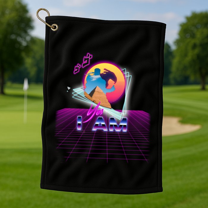 Funny Aesthetic Retro Vaporwave Synthwave Avdol Yes I Am Meme Quote Golf Towel