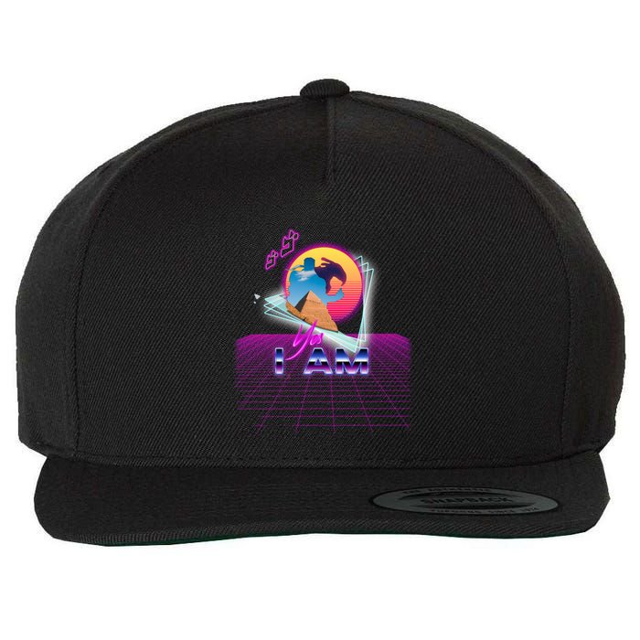 Funny Aesthetic Retro Vaporwave Synthwave Avdol Yes I Am Meme Quote Wool Snapback Cap