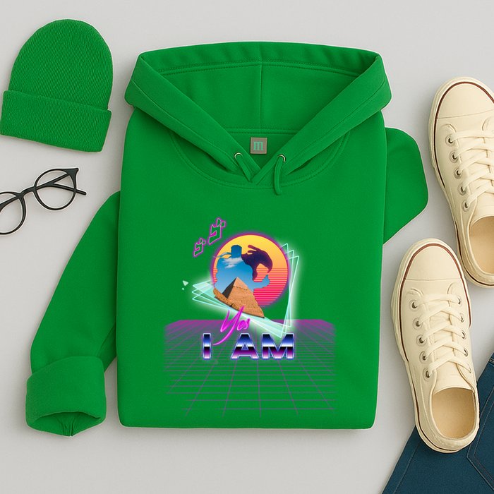 Funny Aesthetic Retro Vaporwave Synthwave Avdol Yes I Am Meme Quote Hoodie
