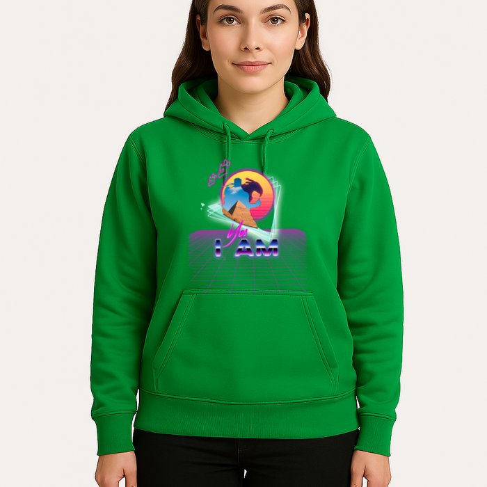 Funny Aesthetic Retro Vaporwave Synthwave Avdol Yes I Am Meme Quote Hoodie