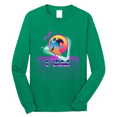Funny Aesthetic Retro Vaporwave Synthwave Avdol Yes I Am Meme Quote Long Sleeve Shirt