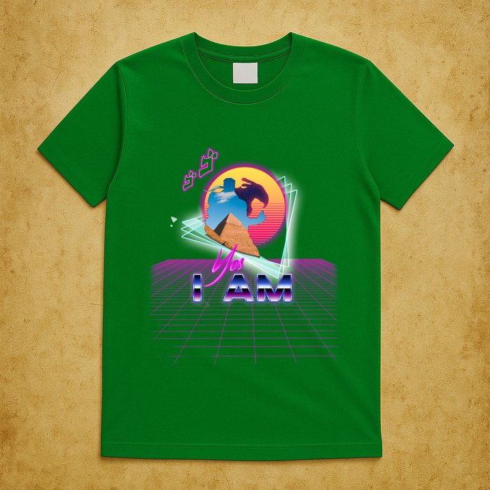 Funny Aesthetic Retro Vaporwave Synthwave Avdol Yes I Am Meme Quote T-Shirt