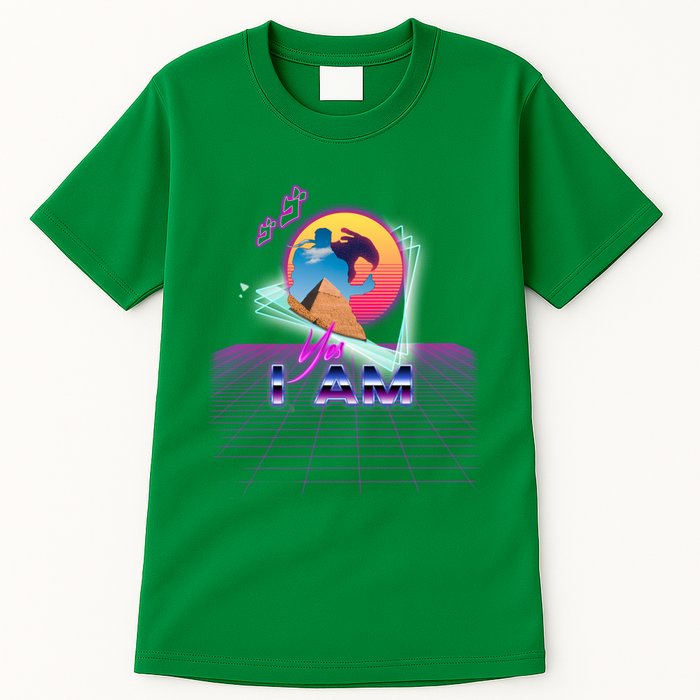Funny Aesthetic Retro Vaporwave Synthwave Avdol Yes I Am Meme Quote Tall T-Shirt