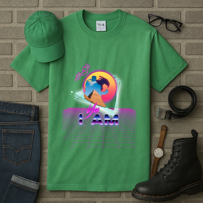 Funny Aesthetic Retro Vaporwave Synthwave Avdol Yes I Am Meme Quote Tall T-Shirt