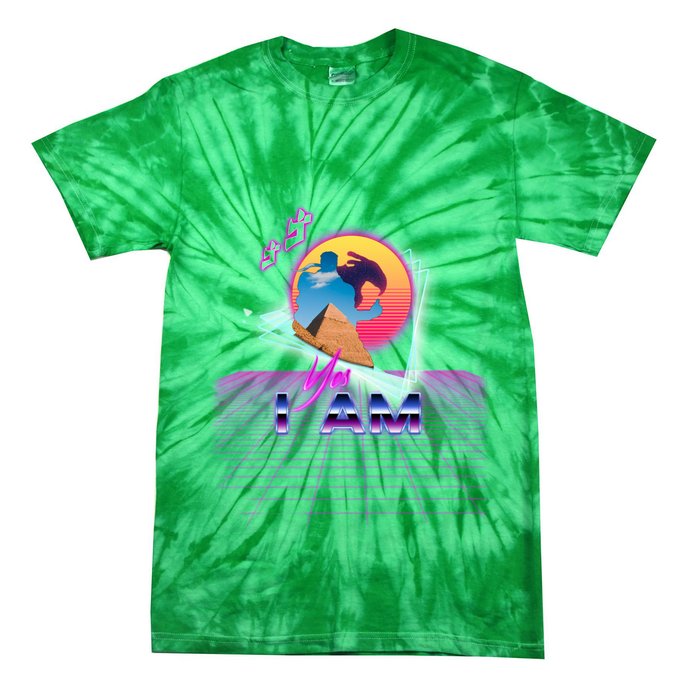 Funny Aesthetic Retro Vaporwave Synthwave Avdol Yes I Am Meme Quote Tie-Dye T-Shirt