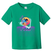 Funny Aesthetic Retro Vaporwave Synthwave Avdol Yes I Am Meme Quote Toddler T-Shirt