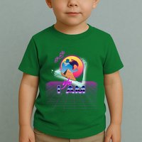 Funny Aesthetic Retro Vaporwave Synthwave Avdol Yes I Am Meme Quote Toddler T-Shirt