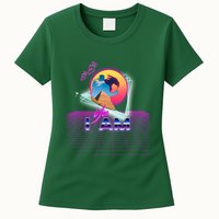 Funny Aesthetic Retro Vaporwave Synthwave Avdol Yes I Am Meme Quote Womens T-Shirt