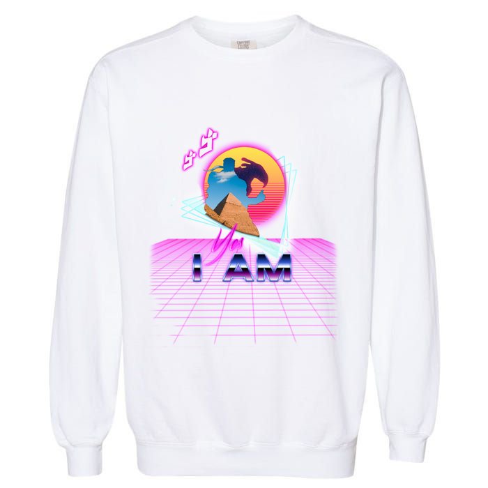 Funny Aesthetic Retro Vaporwave Synthwave Avdol Yes I Am Meme Quote Garment-Dyed Sweatshirt