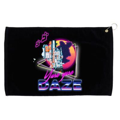 Funny Aesthetic Retro Vaporwave Synthwave Yare Yare Daze Meme Quote Classic Shir Grommeted Golf Towel