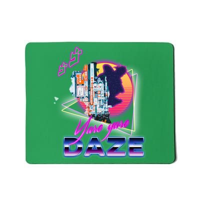 Funny Aesthetic Retro Vaporwave Synthwave Yare Yare Daze Meme Quote Classic Shir Mousepad