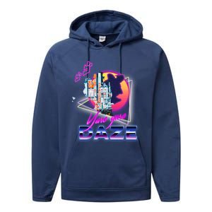 Funny Aesthetic Retro Vaporwave Synthwave Yare Yare Daze Meme Quote Classic Shir Performance Fleece Hoodie