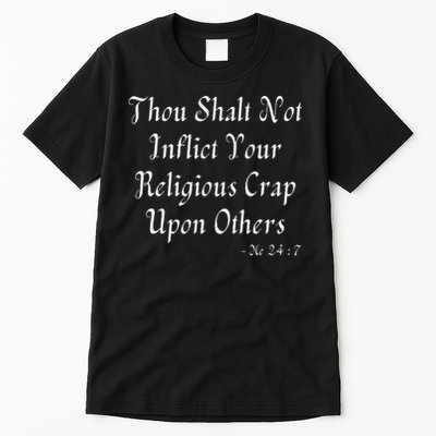 Funny Anti Religion Pun Pro Science Pro Facts Funny Atheist Tall T-Shirt