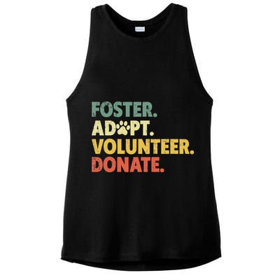 Foster Adopt Rescue Dog Lover Pet Adoption Foster To Adopt Ladies PosiCharge Tri-Blend Wicking Tank