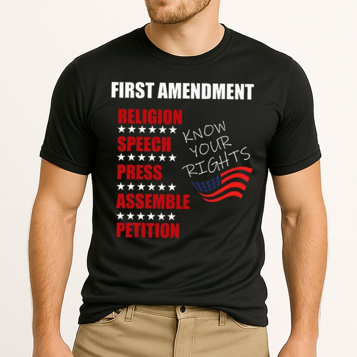 First Amendment Rights Audit United States Constitution Flag Cooling Performance Crew T-Shirt