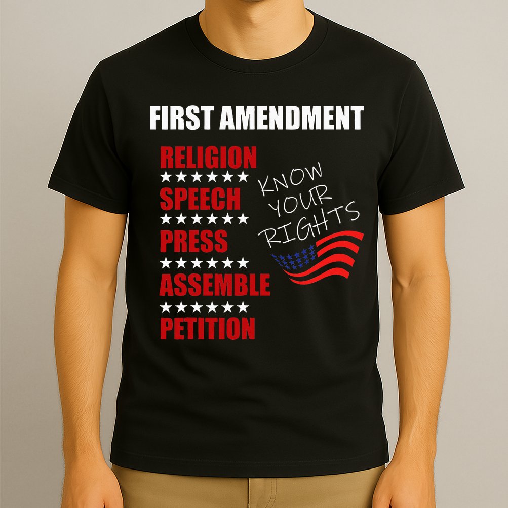 First Amendment Rights Audit United States Constitution Flag T-Shirt