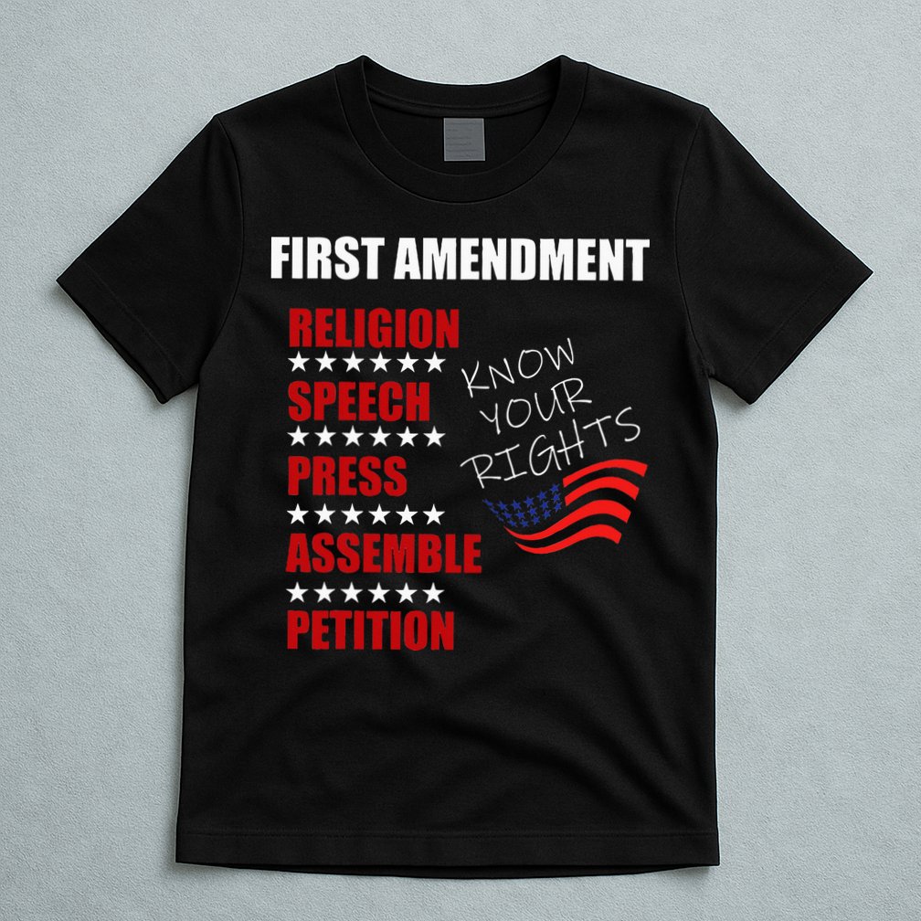 First Amendment Rights Audit United States Constitution Flag T-Shirt