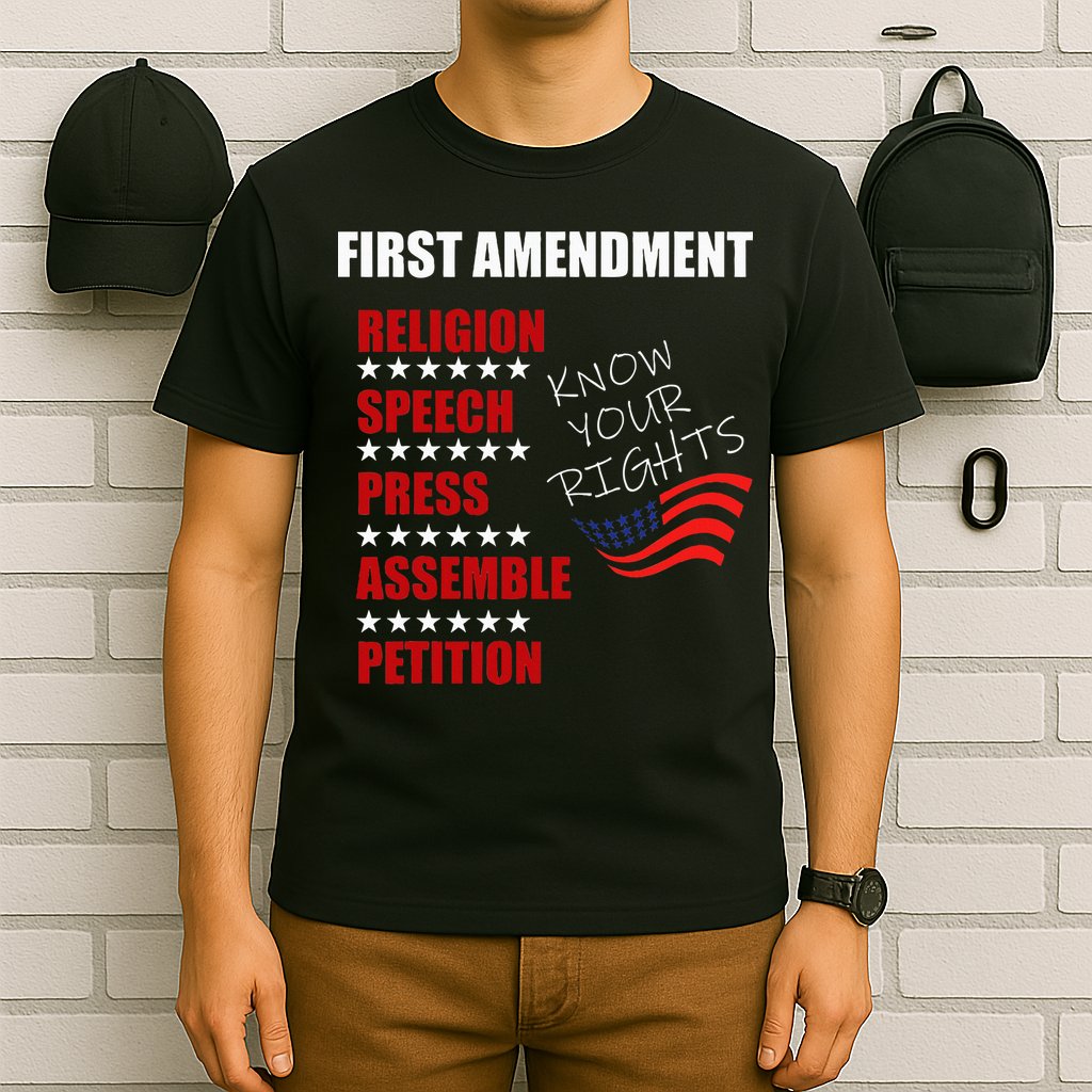 First Amendment Rights Audit United States Constitution Flag T-Shirt