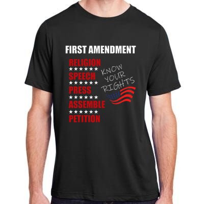 First Amendment Rights Audit United States Constitution Flag Adult ChromaSoft Performance T-Shirt