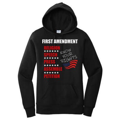 First Amendment Rights Audit United States Constitution Flag Women's Pullover Hoodie
