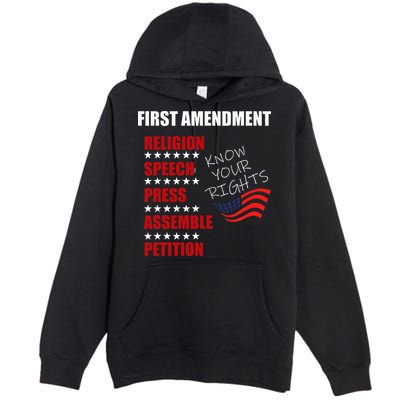 First Amendment Rights Audit United States Constitution Flag Premium Pullover Hoodie