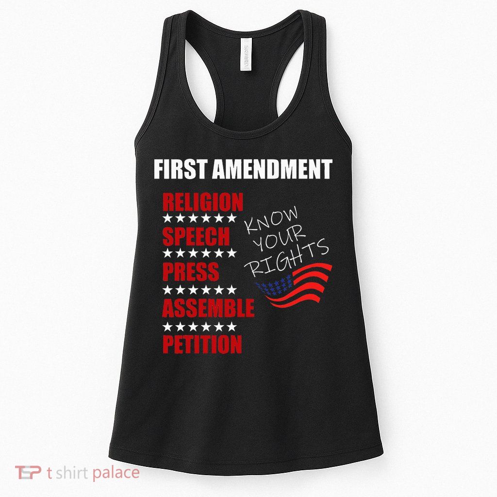 First Amendment Rights Audit United States Constitution Flag Womens Tank Top