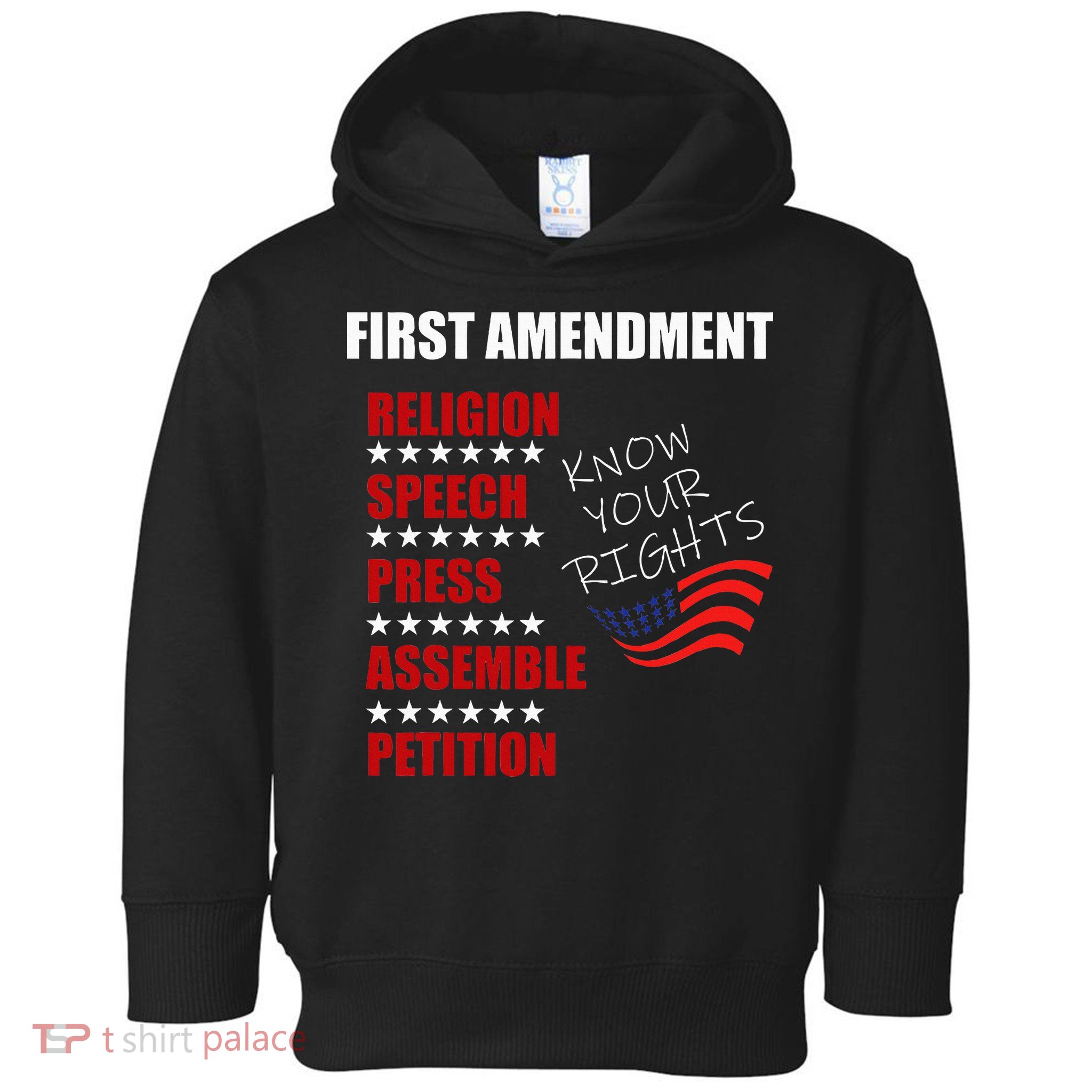First Amendment Rights Audit United States Constitution Flag Toddler Hoodie