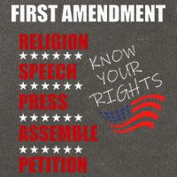 First Amendment Rights Audit United States Constitution Flag Cotton Canvas Backpack