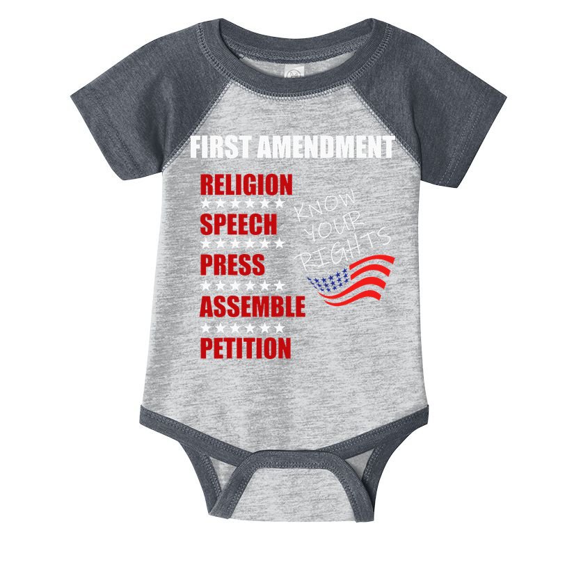 First Amendment Rights Audit United States Constitution Flag Infant Baby Jersey Bodysuit