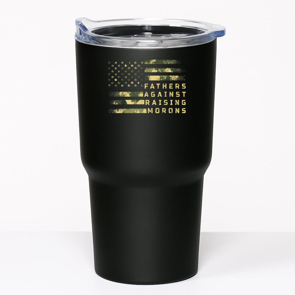 Fathers Against Raising Morons Funny Dad Joke Father's Day Tumbler