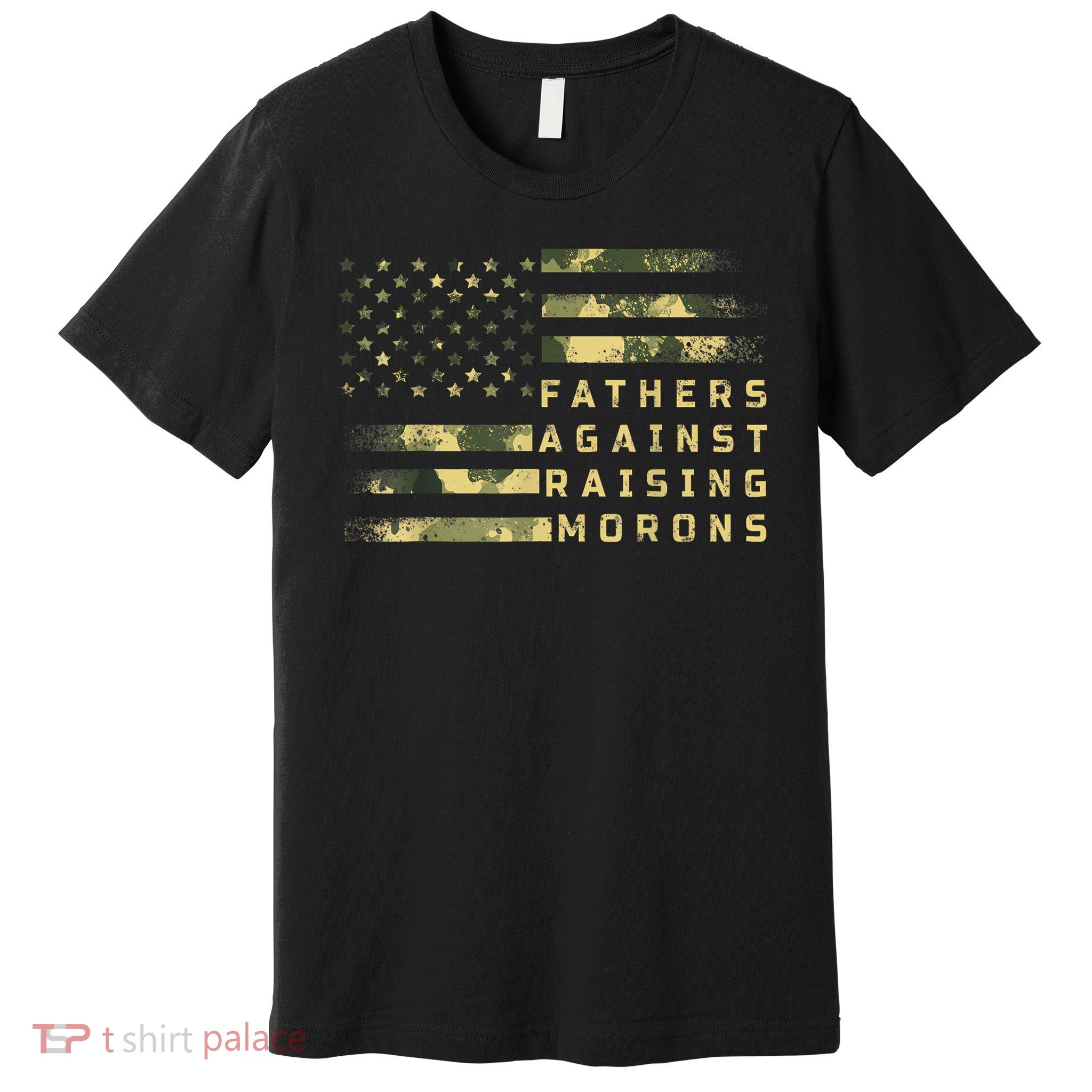 Fathers Against Raising Morons Funny Dad Joke Father's Day Premium T-Shirt