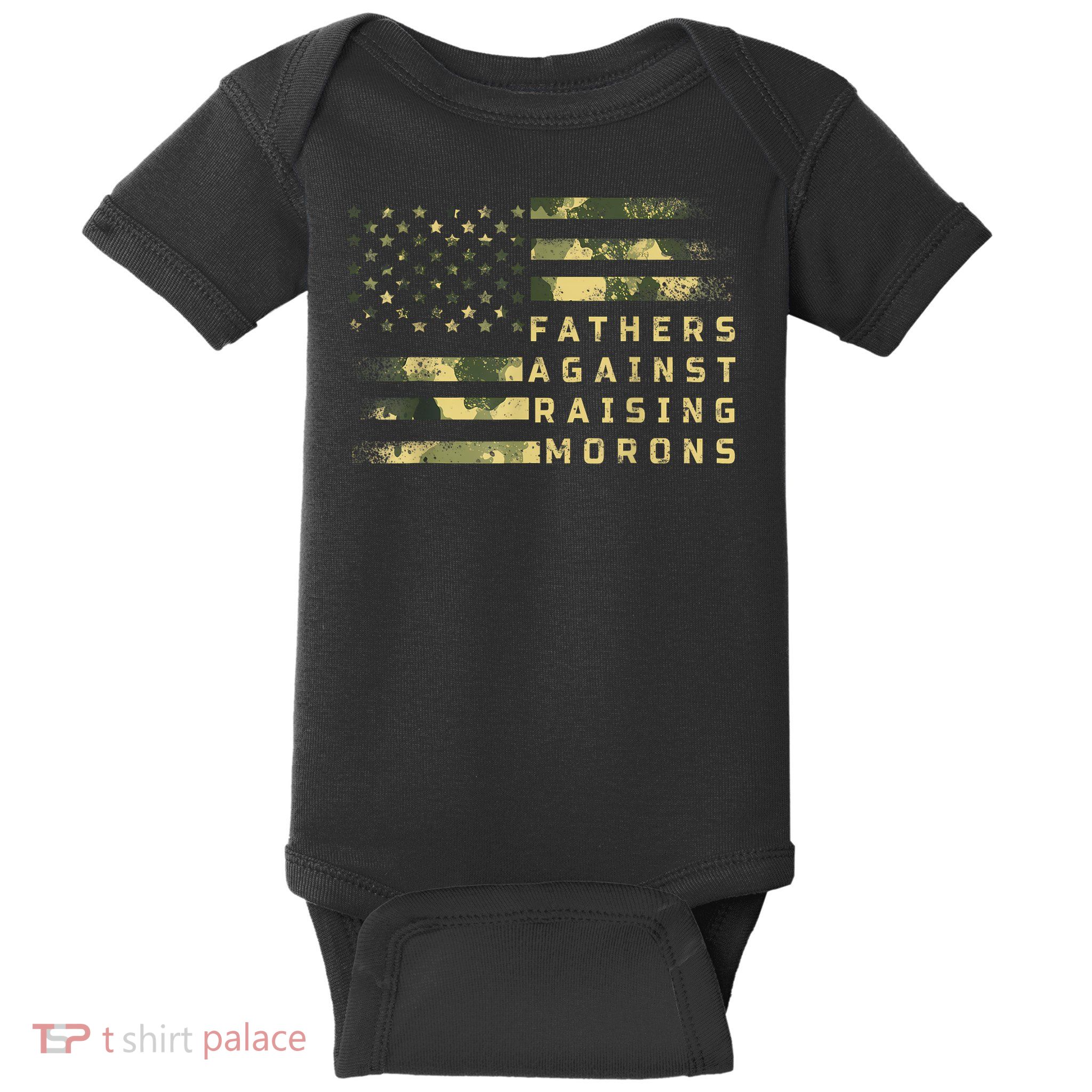 Fathers Against Raising Morons Funny Dad Joke Father's Day Baby Bodysuit