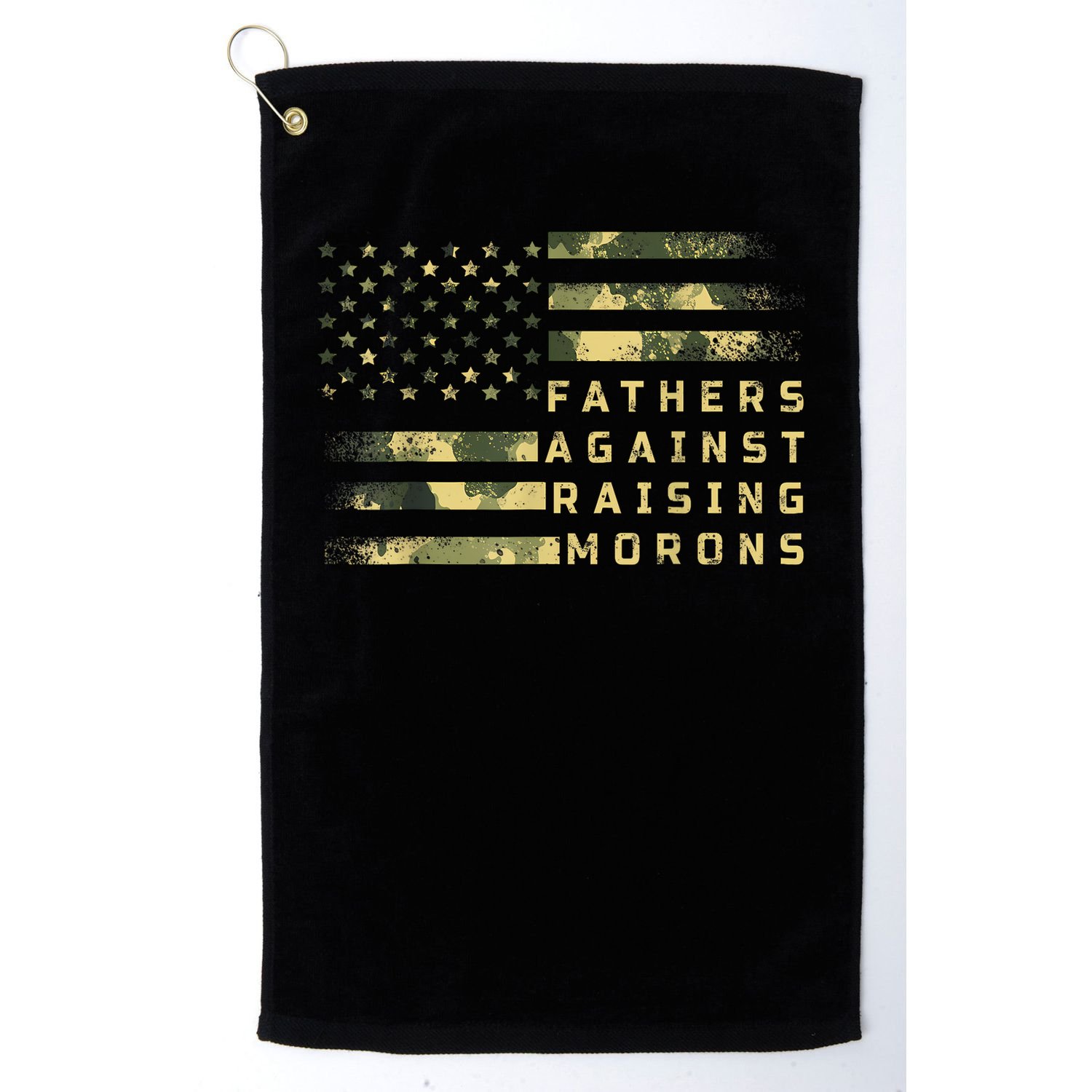Fathers Against Raising Morons Funny Dad Joke Father's Day Golf Towel