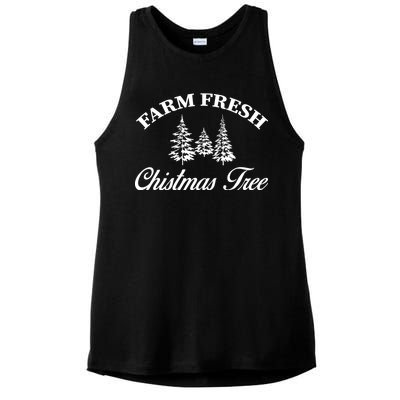 Farm Fresh Christmas Tree Ladies PosiCharge Tri-Blend Wicking Tank