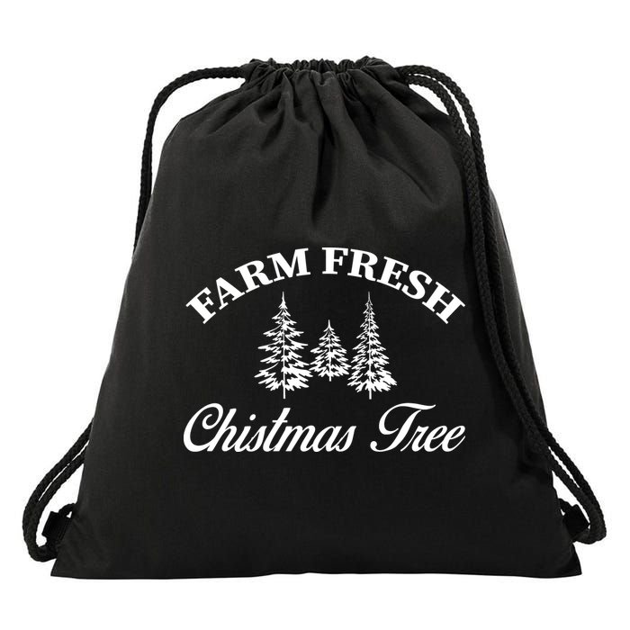 Farm Fresh Christmas Tree Drawstring Bag