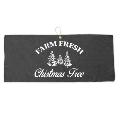 Farm Fresh Christmas Tree Large Microfiber Waffle Golf Towel