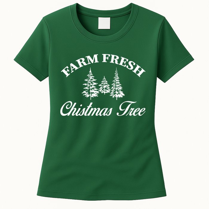 Farm Fresh Christmas Tree Womens T-Shirt